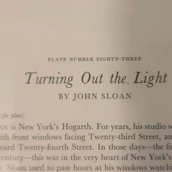 John Sloan "Turning Out The Light" Plate Signed Lithograph Reproduction NYC Life - Picture 9 of 13